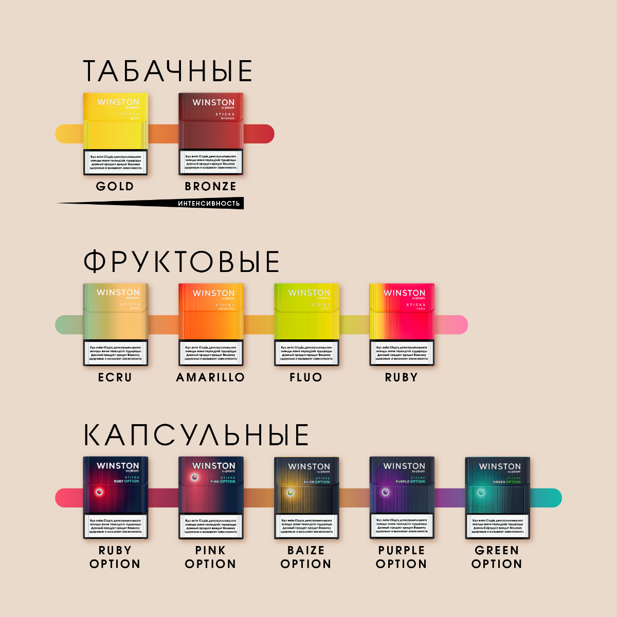 Ассортимент стиков